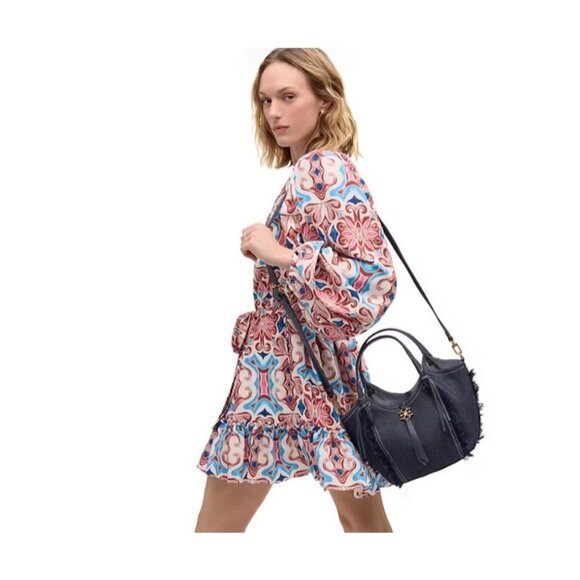 SAM EDELMAN Irina denim small women's small tote crossbody bag -Dark denim - Picture 16 of 16